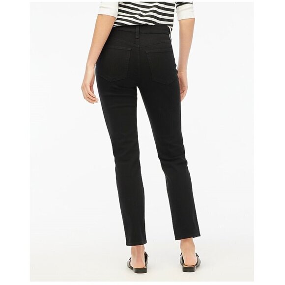 J. Crew Petite Essential Straight Jeans All Day Stretch Black Size 32P NWT - Picture 2 of 9